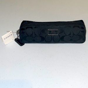 Coach Signature Pencil Case in Black Jacquard NWT (circa 2001)